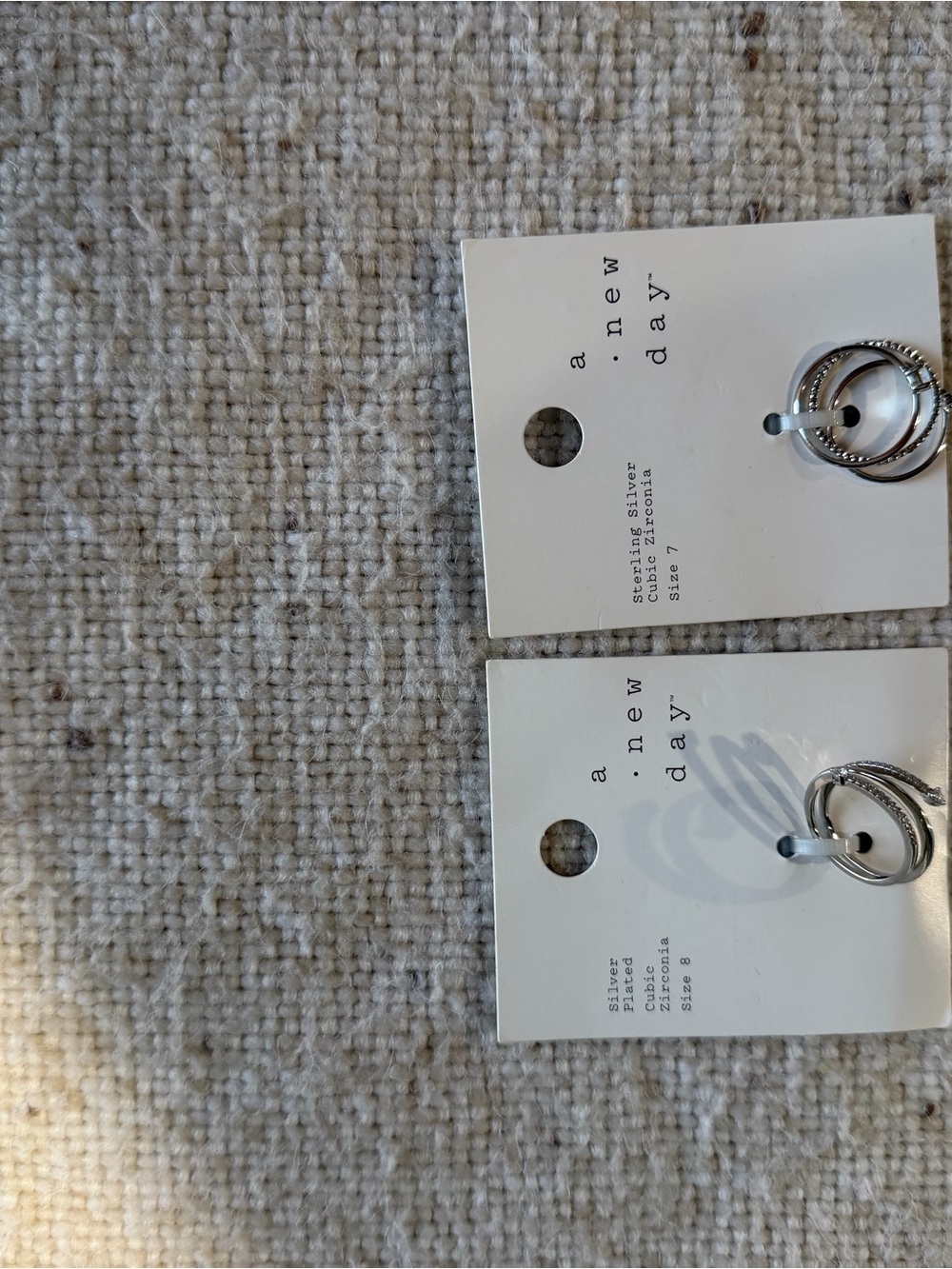 a new day Silver Stackable Ring Sets - Shiny Silver Tone